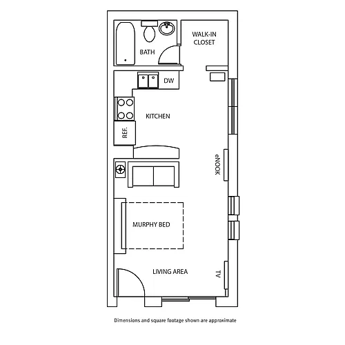 Floor plan Studio / 1 Bath