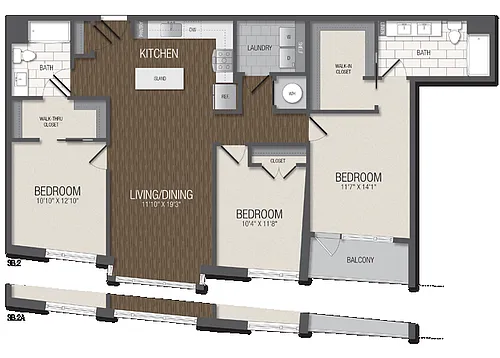 Floor plan T.3B2A