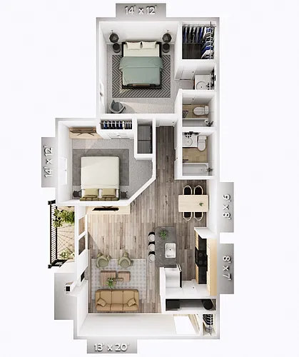 Floor plan Magnolia Apartment