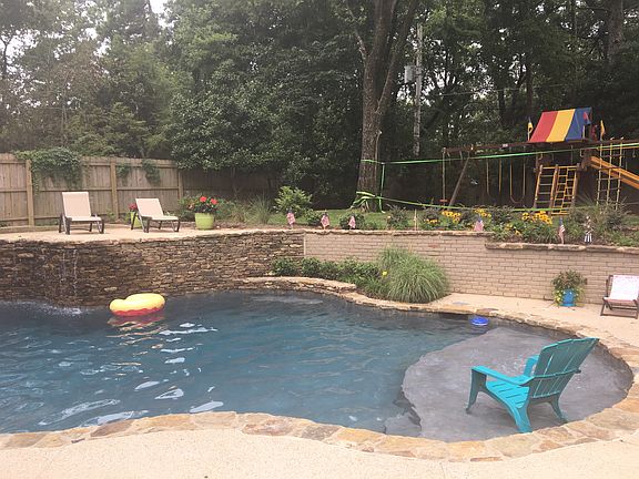 Pool with waterfalls!