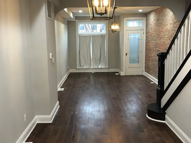 Living and dining room without furniture