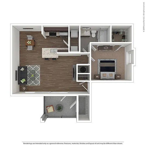 Floor plan One Bedroom - Phase I