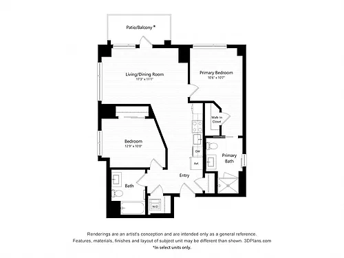 Floor plan C7 -Two Bedroom