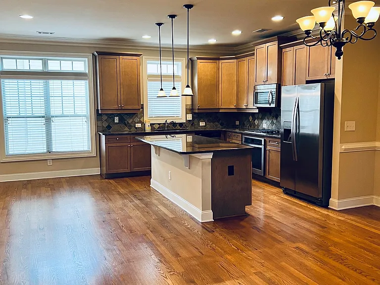 Hardwood floors throughout the first floor.