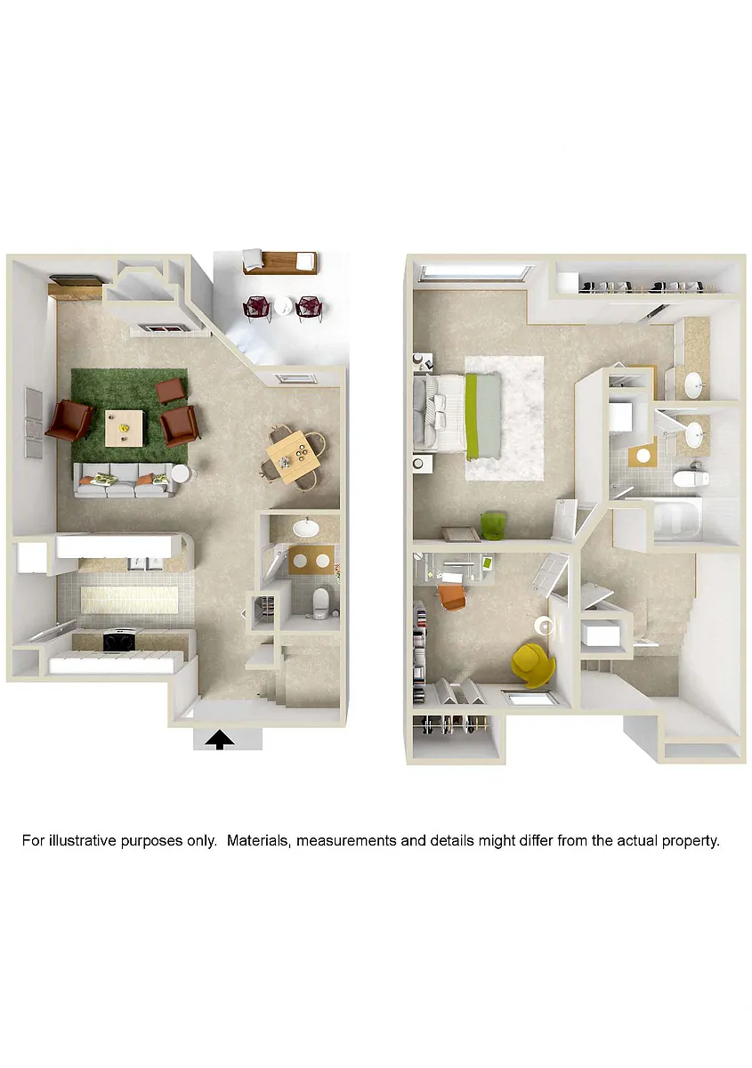 Floor plan 2 Bed 1.5 Bath