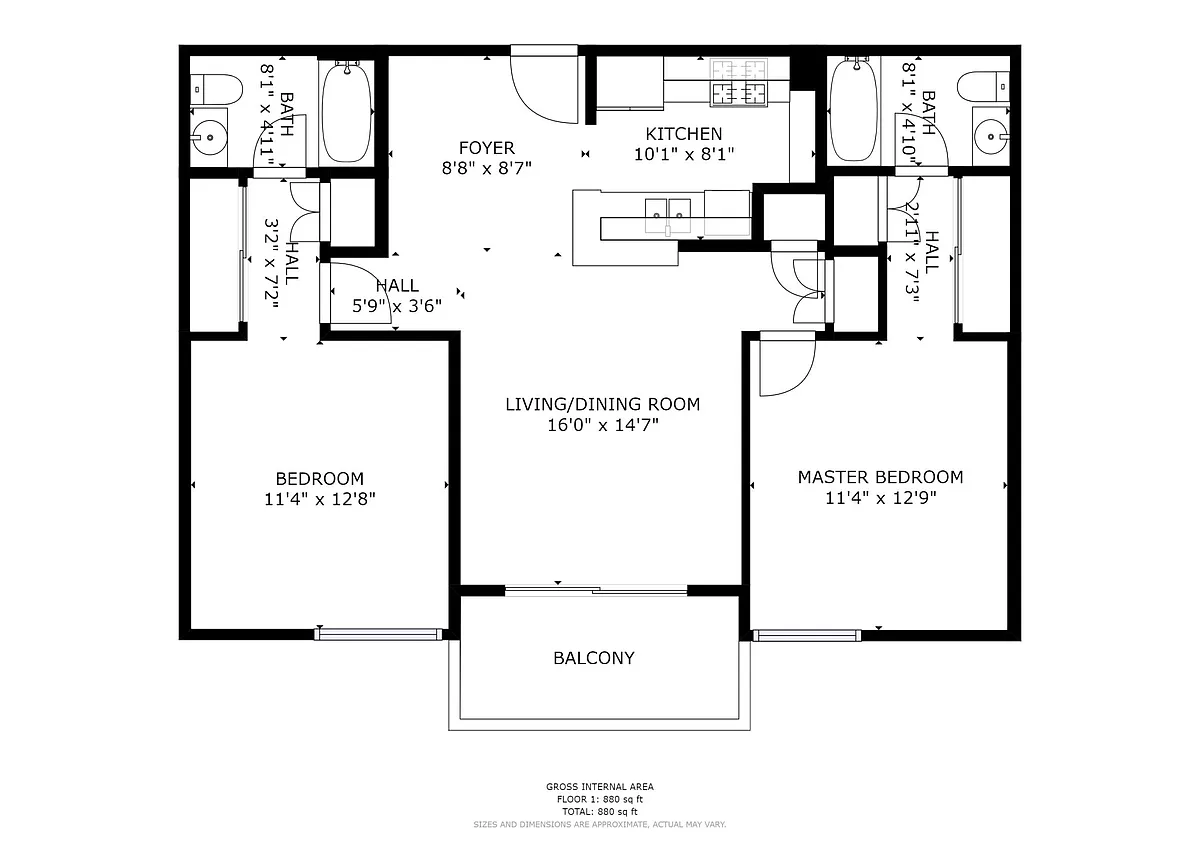 Floor plan Two Bedroom