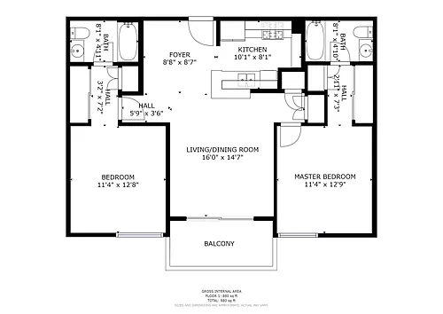 Floor plan Two Bedroom