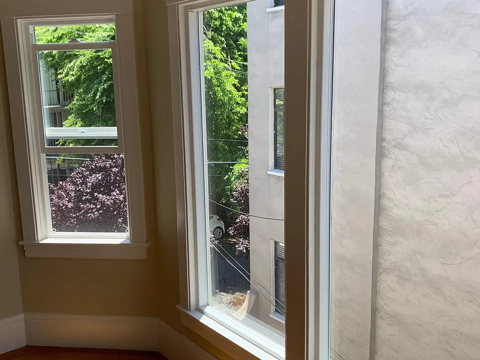 Large windows provide plenty of natural light