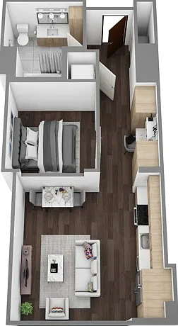 Floor Plan B - 3D Floor Plan B - 3D