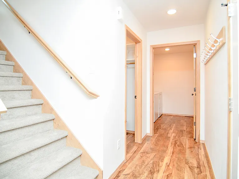 First floor entry from garage into mud room and laundry room