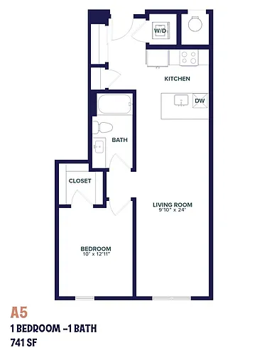 Floor plan Nita One Bedroom A5