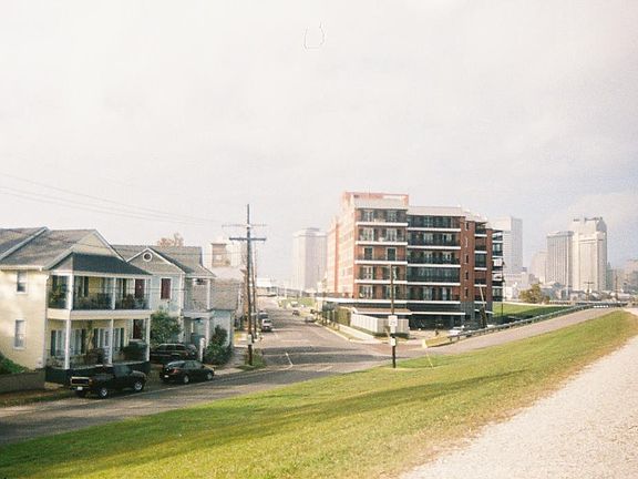 levy with walking/bike path. house to left