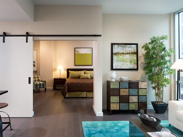Seven at Broadway living room and bedroom