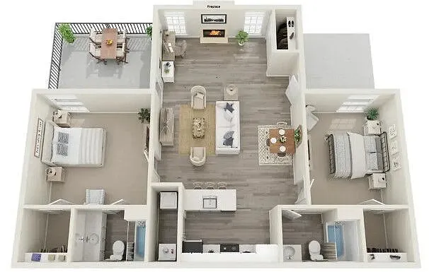 Floor plan 2 Bedroom Classic