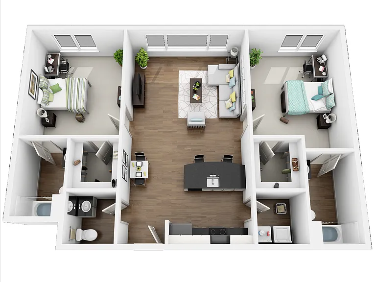 B1.8 floor plan Edge Flats