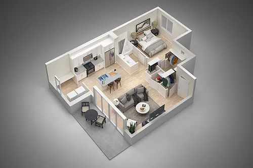 Floor plan One Bedroom