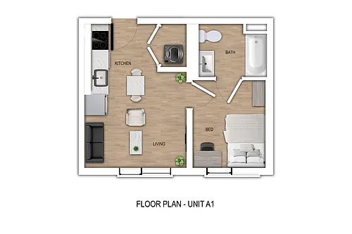 Floor plan A1 - 1X1