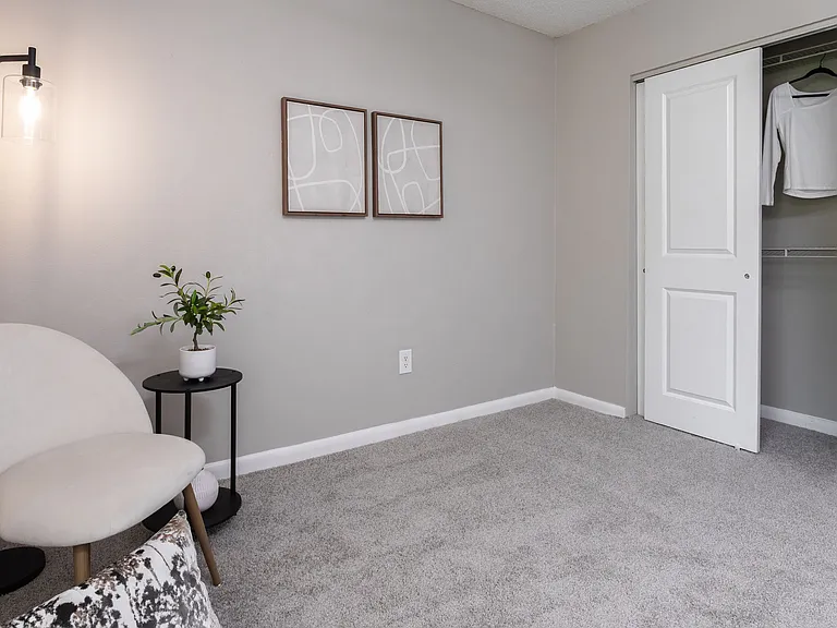 Designed for comfort and functionality, this additional bedroom includes built-in storage and a calm, neutral color palette perfect for any lifestyle.