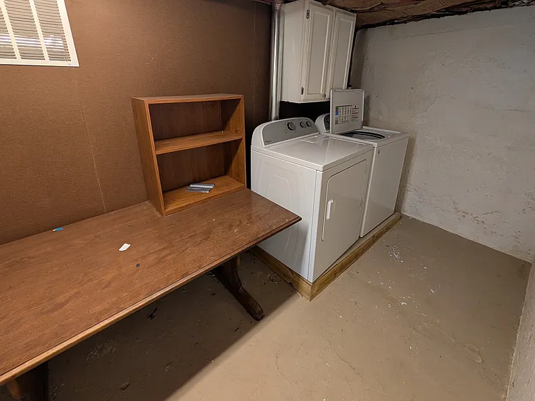 Laundry in basement