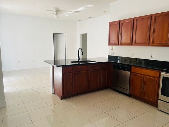 Kitchen and family room view