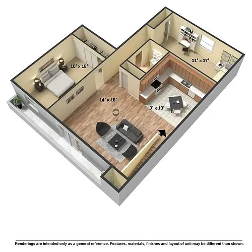 Floor plan 2BRMU