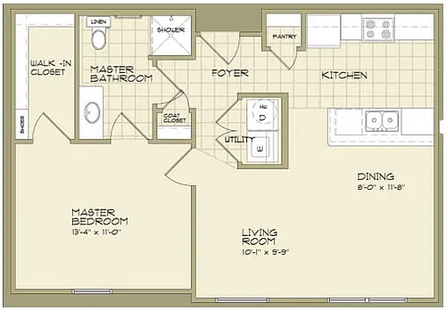 Floor plan One Bedroom
