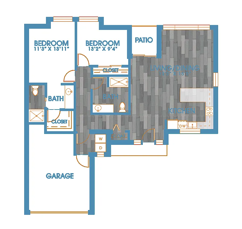 Floor plan 2X2 O