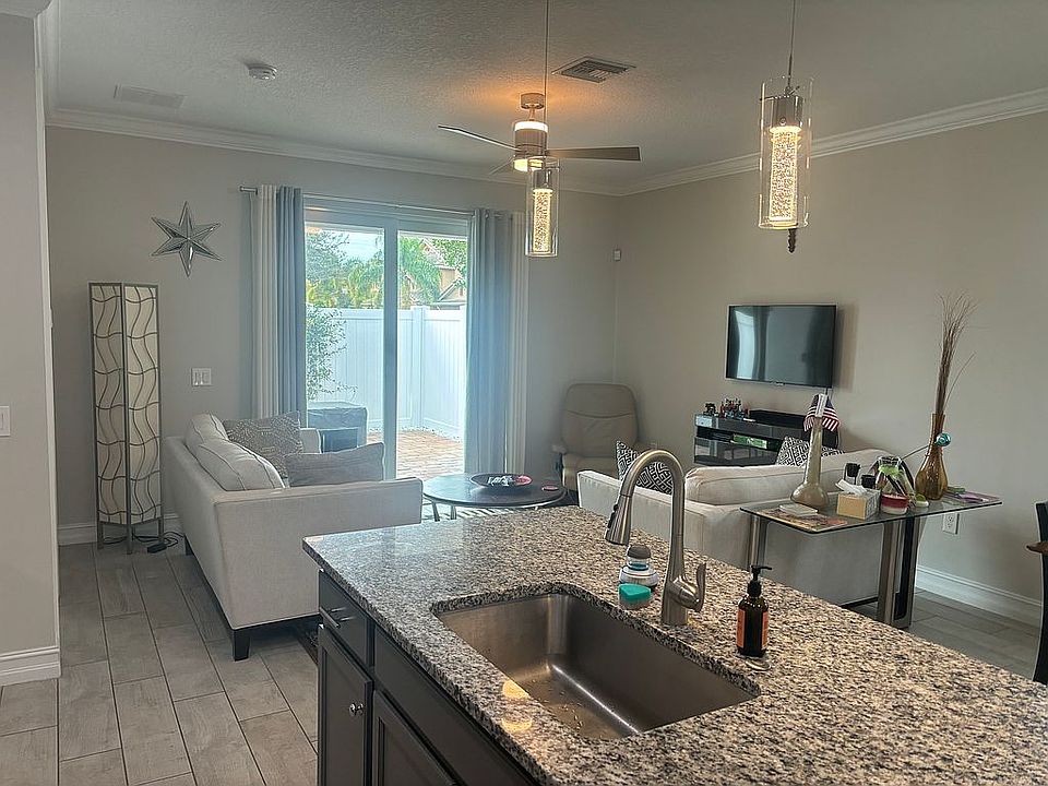 Kitchen view to living area