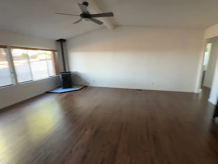 Living room with pellet stove