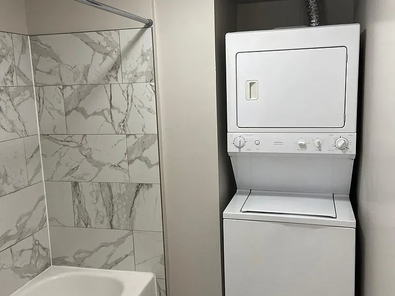 Washer and dryer in bathroom