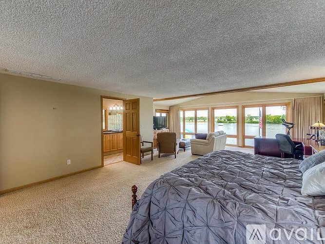 Master Bedroom with Great View over Wayzata Bay.