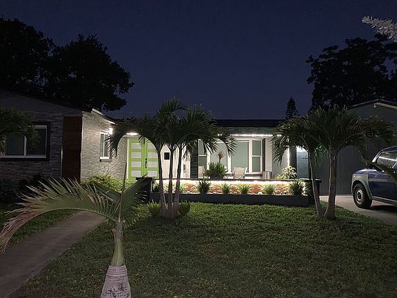 front at night