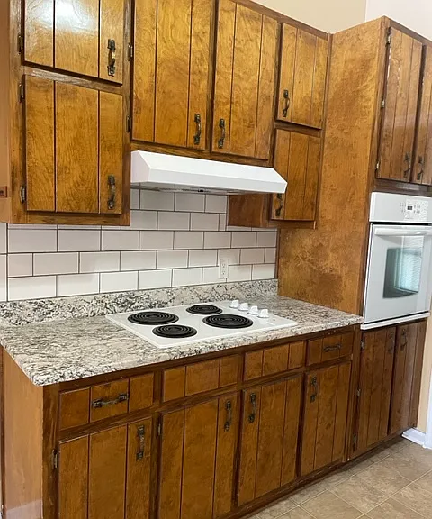 Kitchen with cooktop