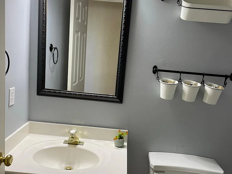 Half bathroom, 1st floor; Upgrading vanity
