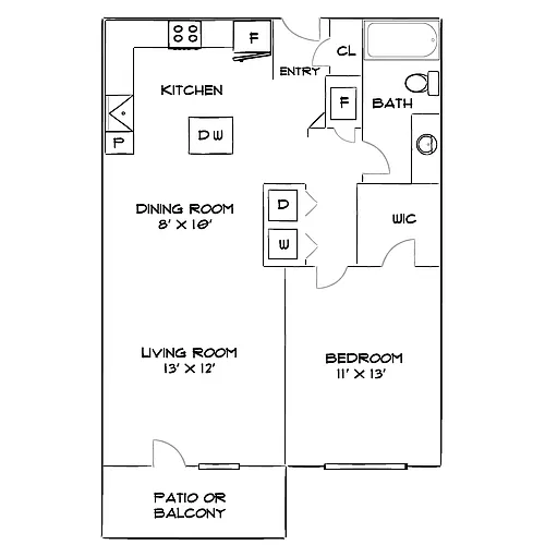 Floor plan Design 1B