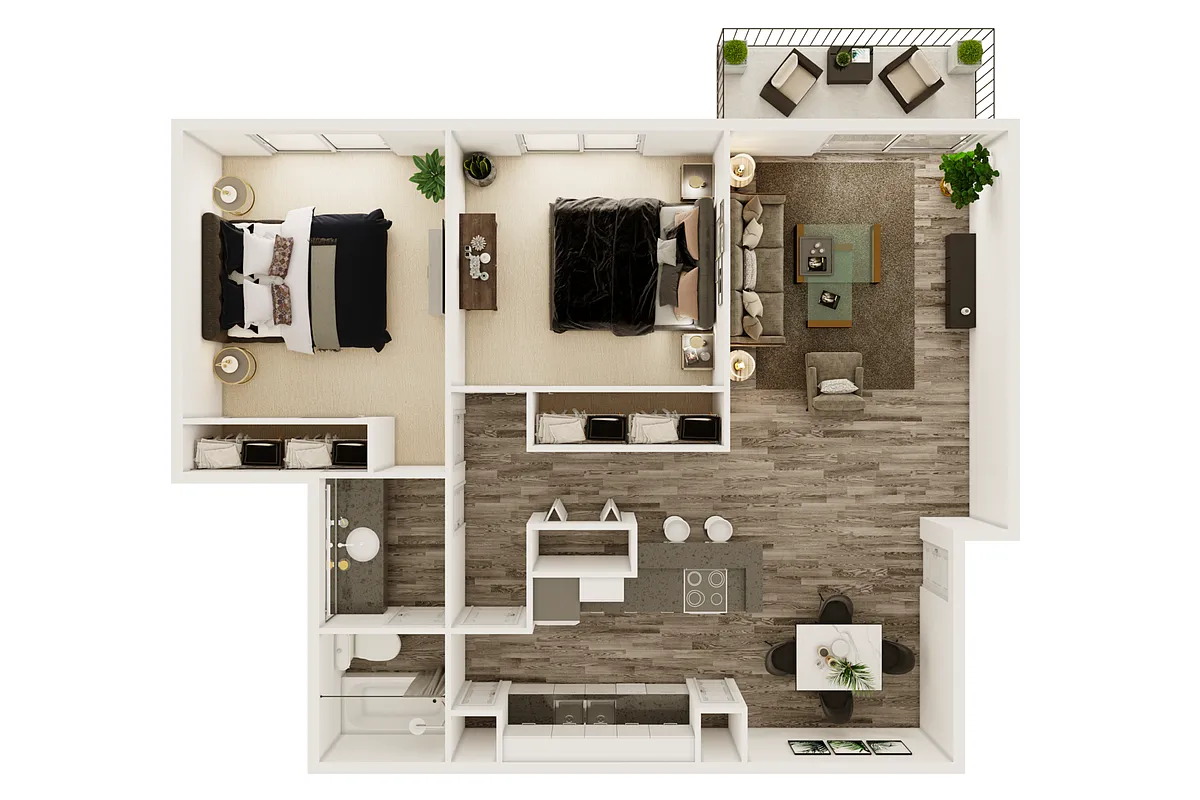 Floor plan 2x1 - Renovated