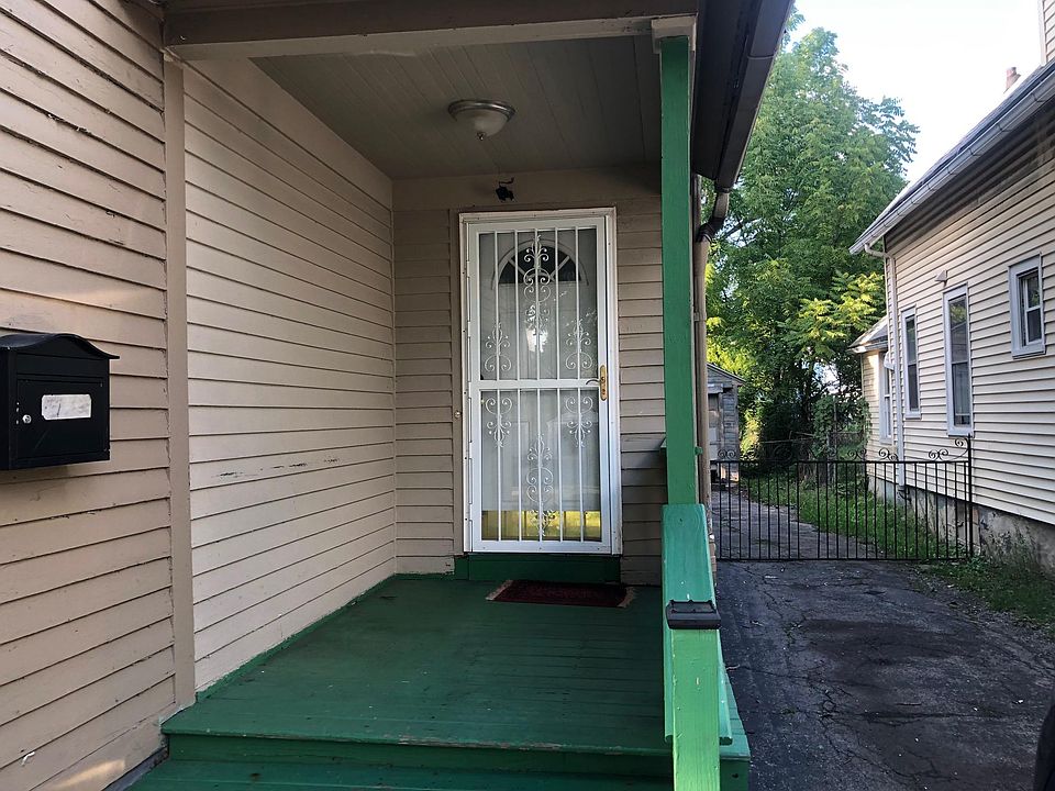 Decorative entry doors in the front and rear of the home