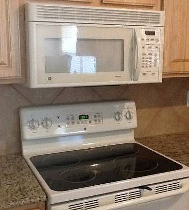 Granite and almond appli.