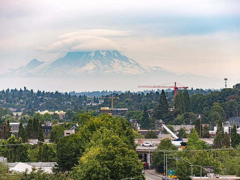 Enjoy the views of Mount Rainier on a clear day!