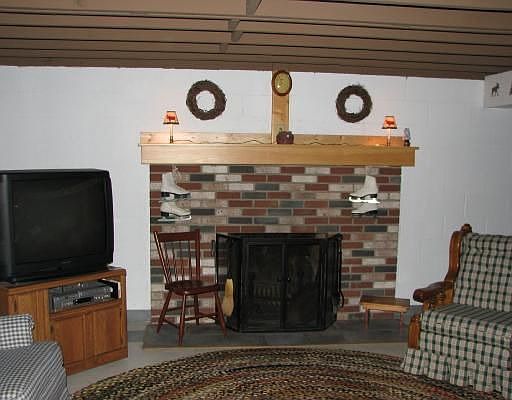 Fireplace in lower level