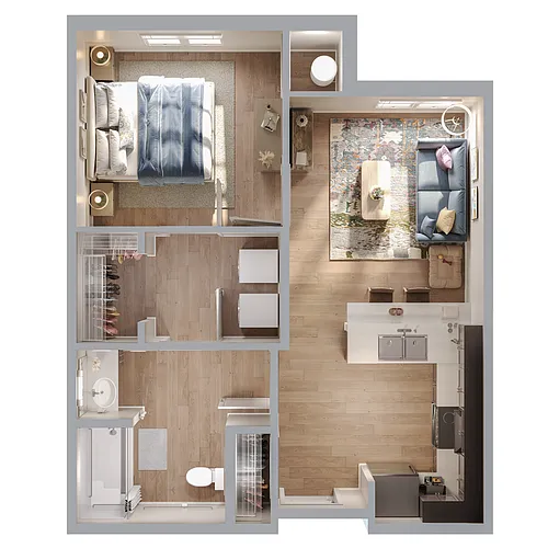 Floor plan One Bedroom