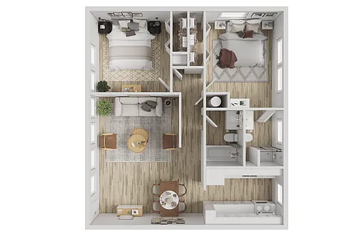 Floor plan 2x2 Platinum