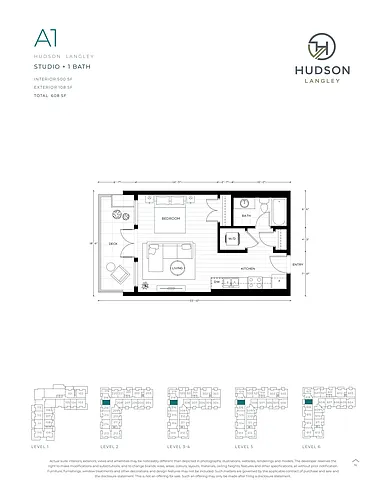 Floor plan Studio/1ba - A1