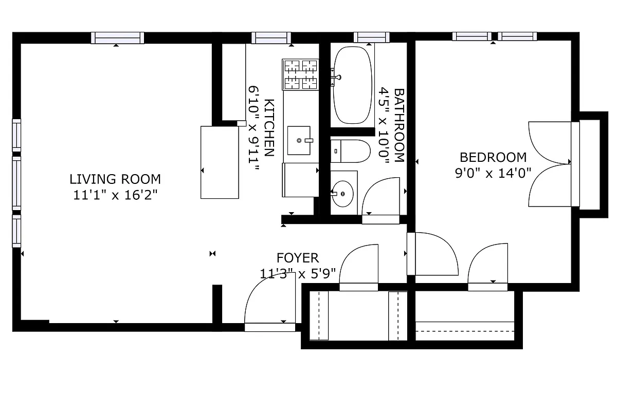 Floor plan One Bedroom