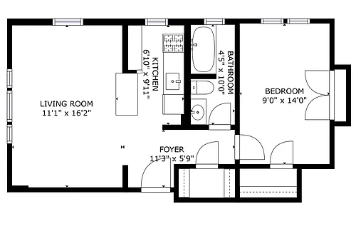 Floor plan One Bedroom