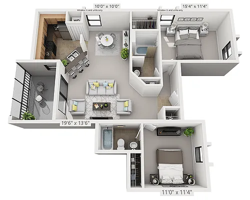 Floor plan Plan B2A