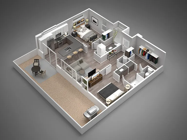 2B - 2x2 Floor Plan 2B - 2x2 Floor Plan