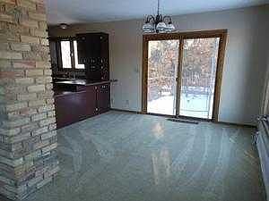 Dining area with patio doors to deck