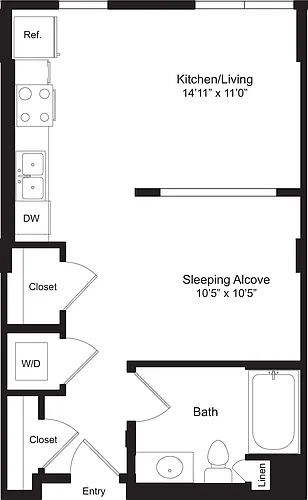 Floor plan Studio D