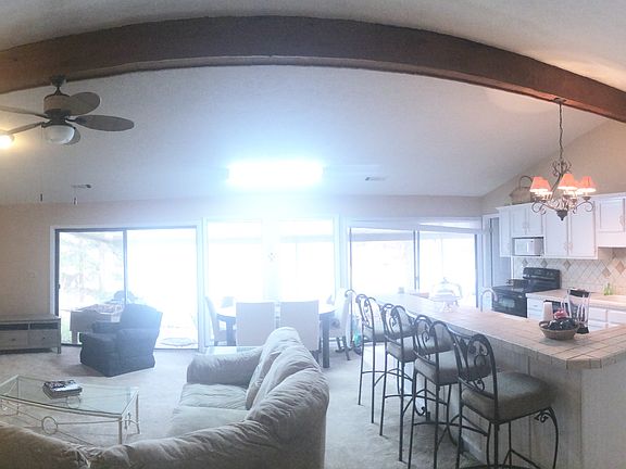 Open living space, lake view